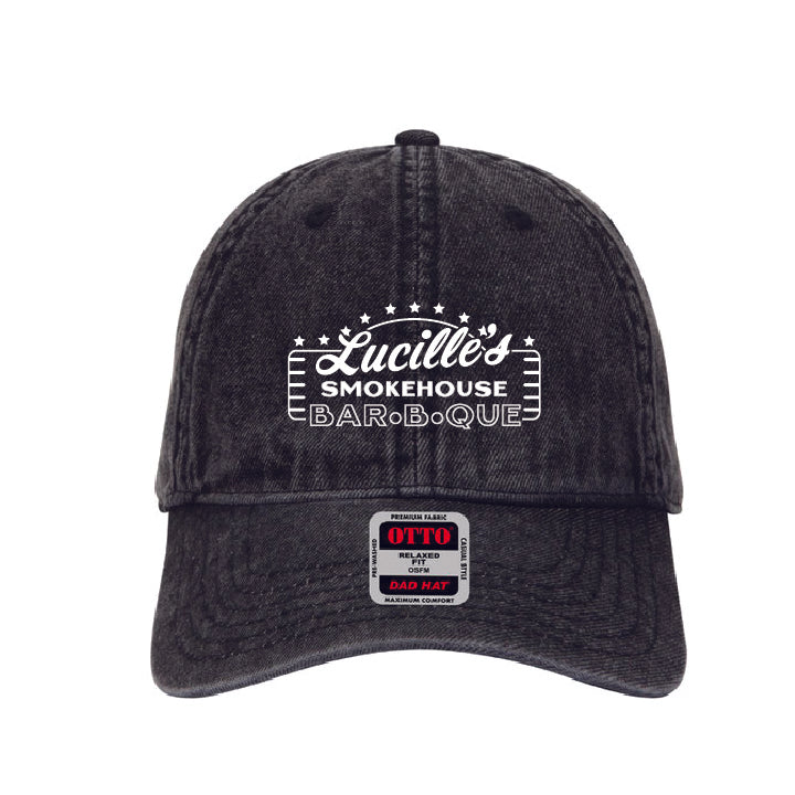Marquee Embroidery Washed Hat - Black