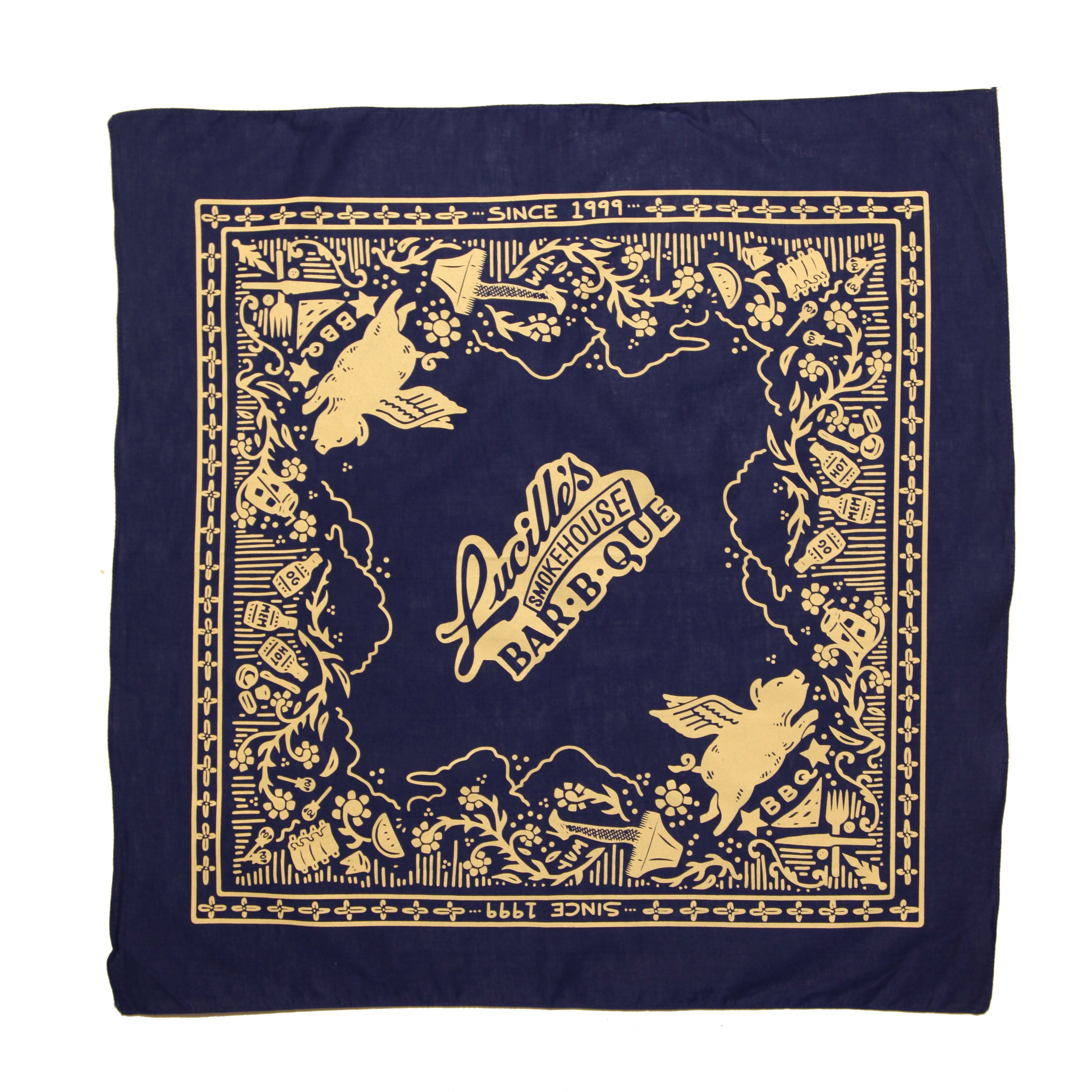 Lucille's Anniversary Bandana - Blue