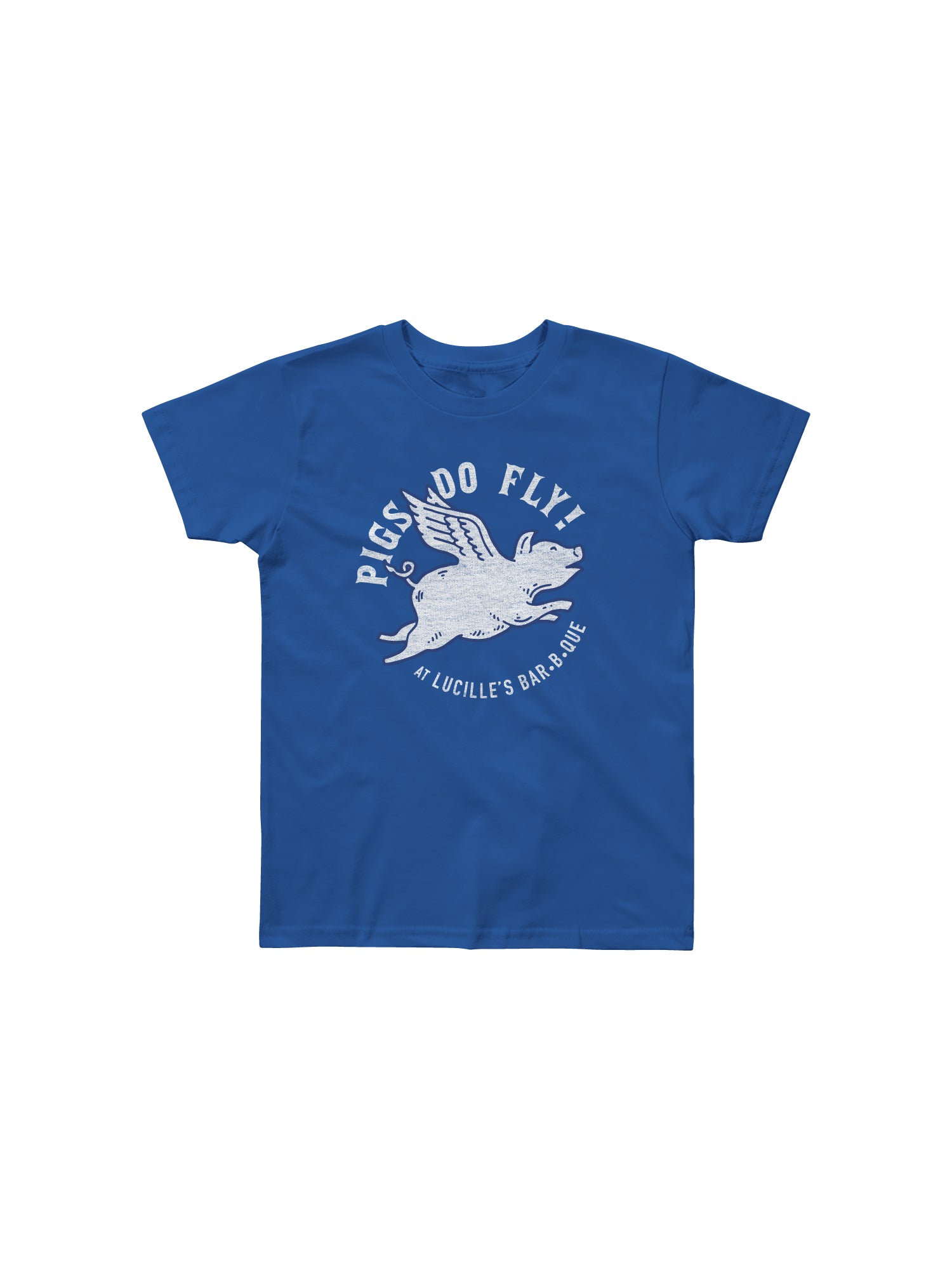 PIGS DO FLY YOUTH/KIDS TSHIRT (ROYAL BLUE)