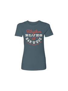 RYTHM BLUES WOMEN TEE (INDIGO HEATHER) - Anderson Bros Design and Supply