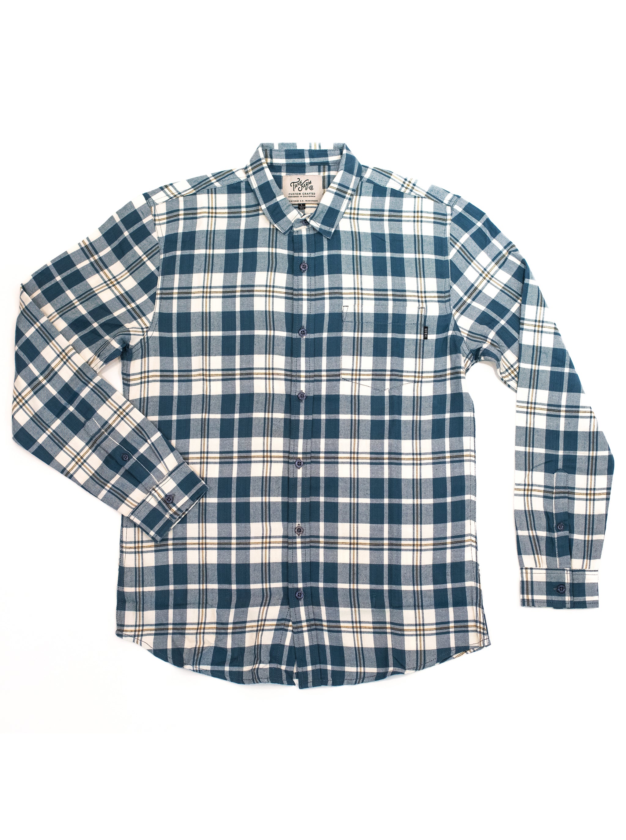 ABDS FLANNEL BLUE/WHITE - Anderson Bros Design and Supply